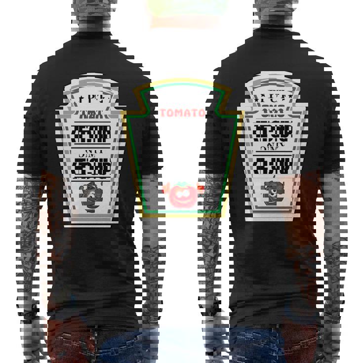 I Put Ketchup On My Ketchup トマトマスタード ハロウィンチーム 長袖tシャツ メンズTシャツ バックプリント