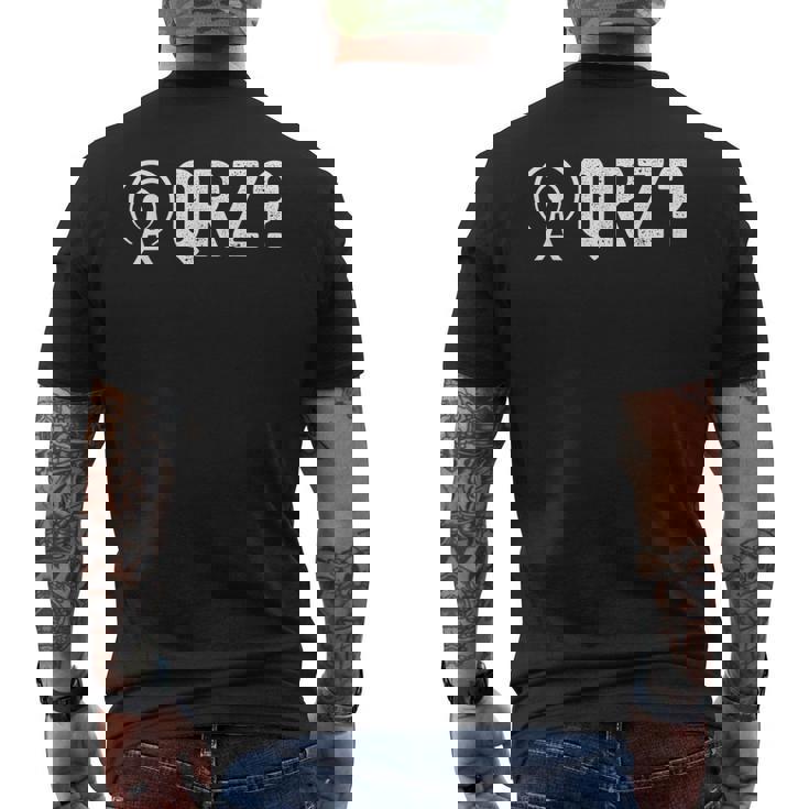 Qrzアマチュア無線 メンズTシャツ バックプリント