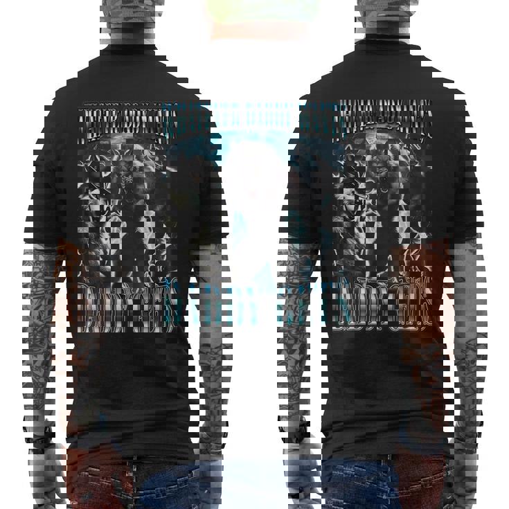 Qualunque Cosa Papàuole Papà Ottiene Divertenteigma Alpha Wolf Meme T-shirt da uomo con stampa posteriore