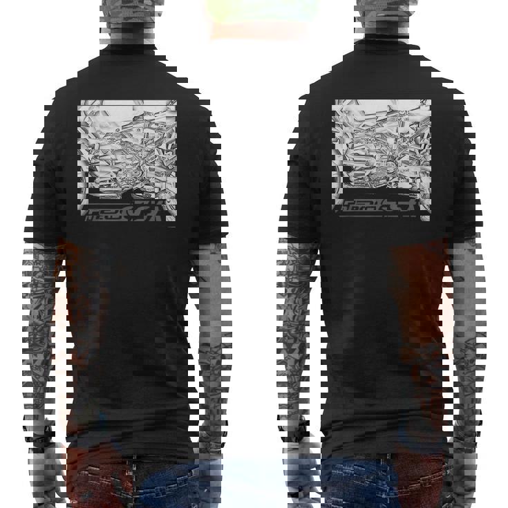 R 1200 Gsa ヴィンテージバイク アドベンチャー オートバイ メンズTシャツ バックプリント