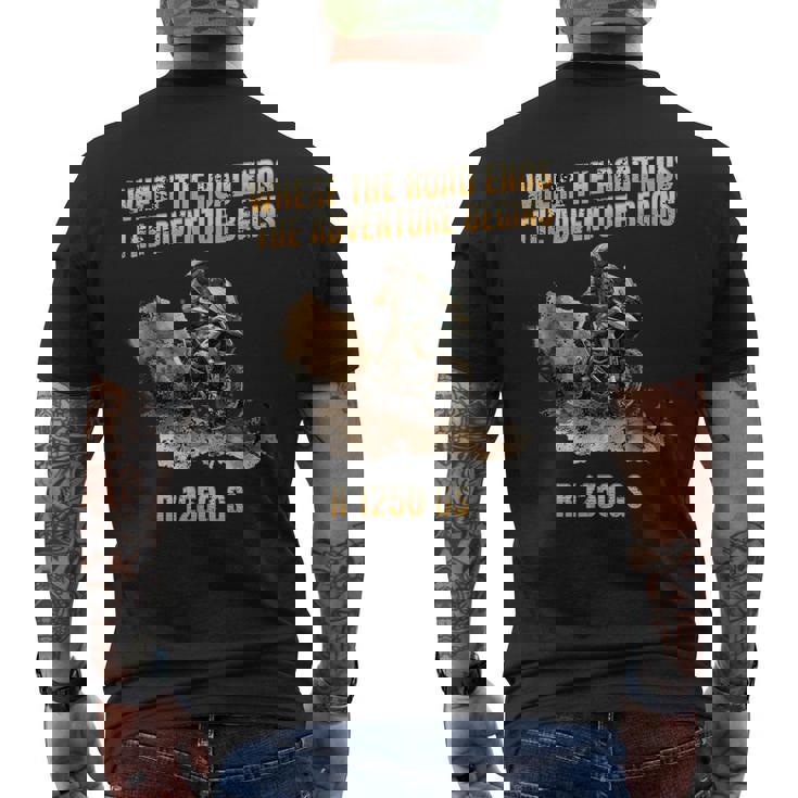 R 1250 Gs アドベンチャー バイク メンズTシャツ バックプリント