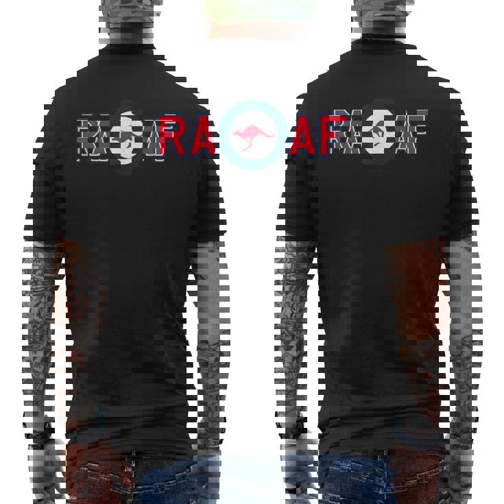 Raafロイヤルオーストラリア空軍ラウンドカンガルーオーストラリア メンズTシャツ バックプリント