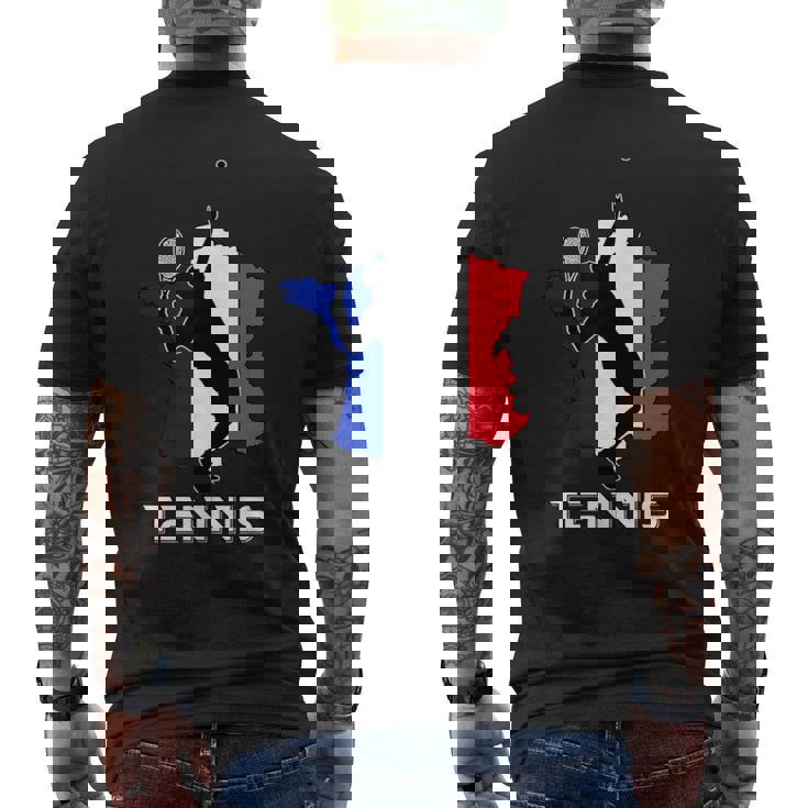 Racketports Coach フランス国旗 チーム フランス テニス メンズTシャツ バックプリント