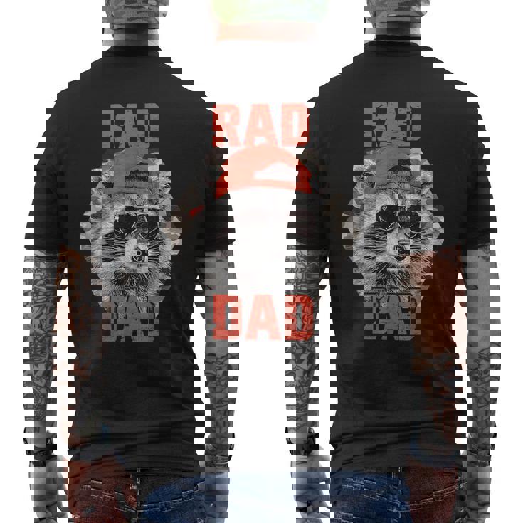 Rad Dad Raccoon Father Day Rad Cool Dad Men's T-shirt Back Print