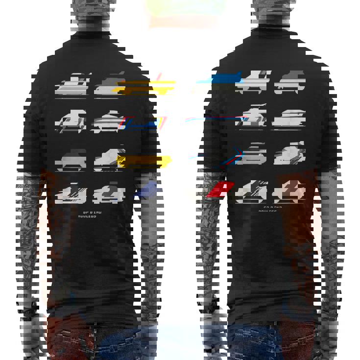 Rally Legends Group B クラシック ラリーカー デザイン メンズTシャツ バックプリント