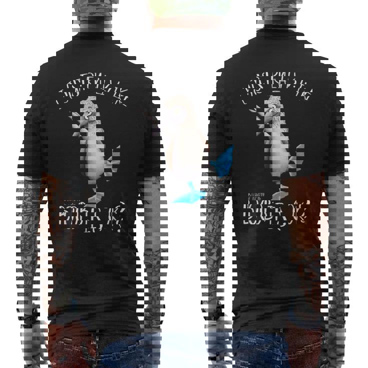 Really Like Blue Feet Boobies アオアシカツオドリのユーモア メンズTシャツ バックプリント