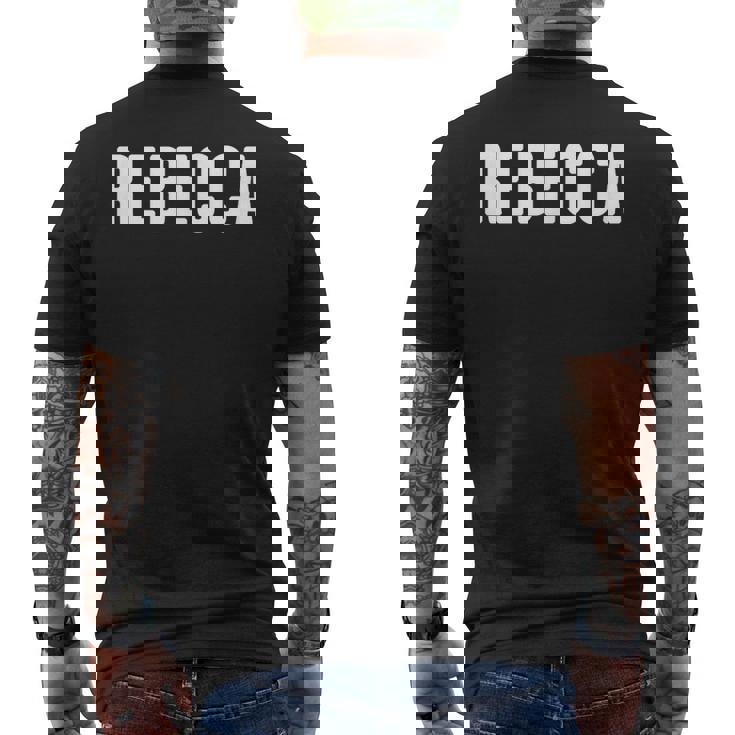 Rebecca アイデア ファーストネーム レベッカ メンズTシャツ バックプリント