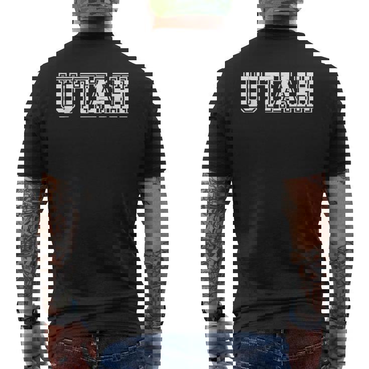 Regalo Deportivo De Utah Estilo Universitario Camiseta Hombre Estampado Espalda
