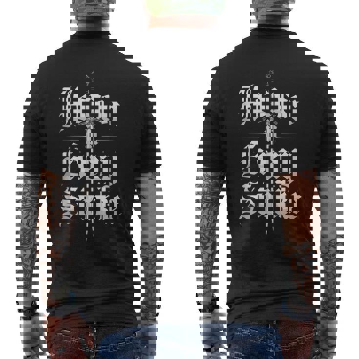 Renaissanceword Fighter Hema Entusiasta De La Esgrima Histórica In Mangas Camiseta Hombre Estampado Espalda