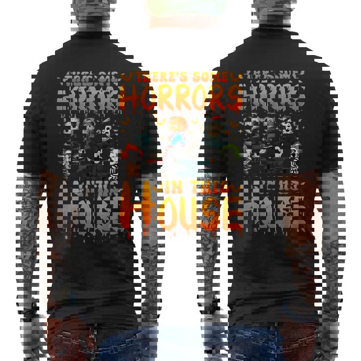 There's Some Horrors In This House Horror Characters Men's T-shirt Back Print