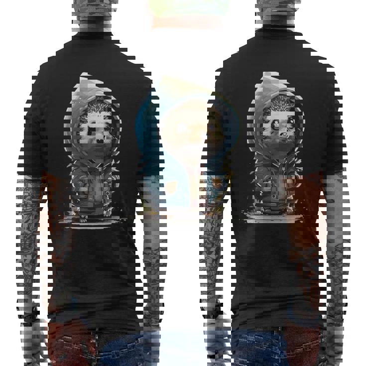 Retro Hedgehog レトロハリネズミ メンズTシャツ バックプリント