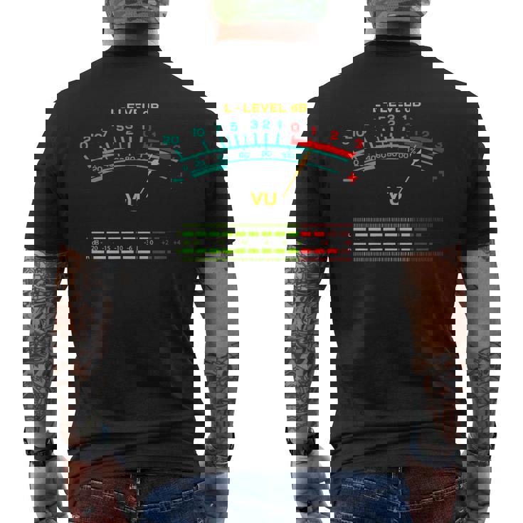 Retrou Meterintage Hi-Fi Audiotereo Musicound メンズTシャツ バックプリント