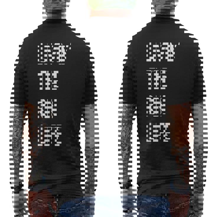 Rin の人生を生きている Rin メンズTシャツ バックプリント