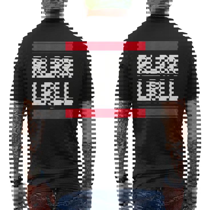 Rlrr Lrll シングルパラディドルドラム ルーディメント メンズTシャツ バックプリント