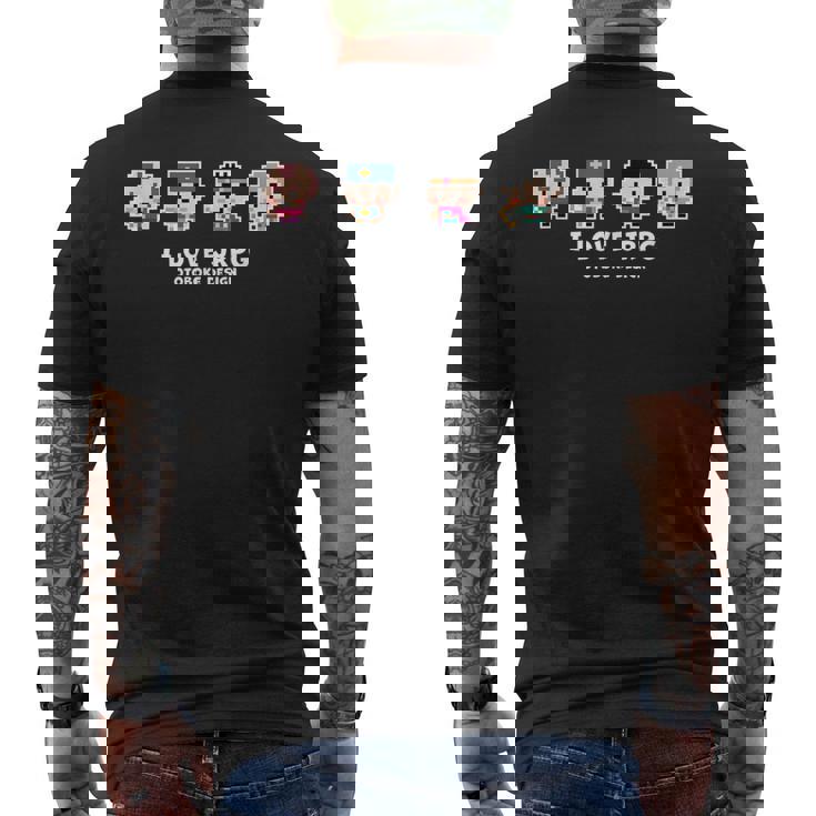 Rpg ゲーム ドット絵 かわいい レトロ メンズTシャツ バックプリント