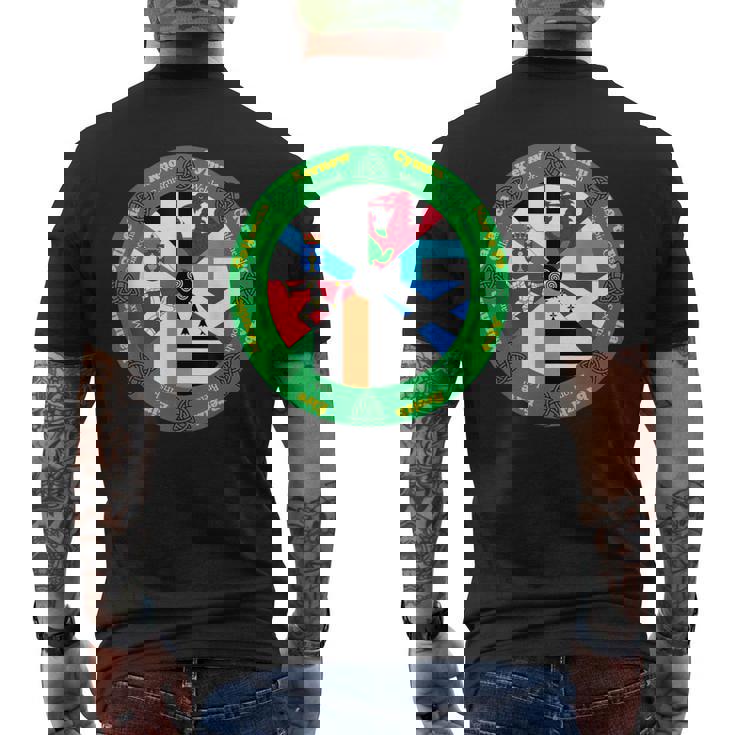 Rueda De Banderas De Las Naciones Celtas Diseño De Círculo De Patrimonio Cultural Camiseta Hombre Estampado Espalda