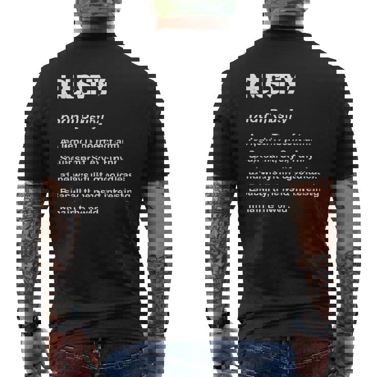 Rusty ネームシャツ メンズTシャツ バックプリント