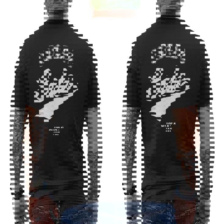 Sado Local 佐渡市ローカル 故郷 メンズTシャツ バックプリント