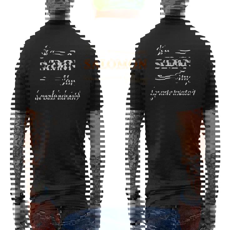 Salomonのもの、あなたにはわからないでしょう メンズTシャツ バックプリント