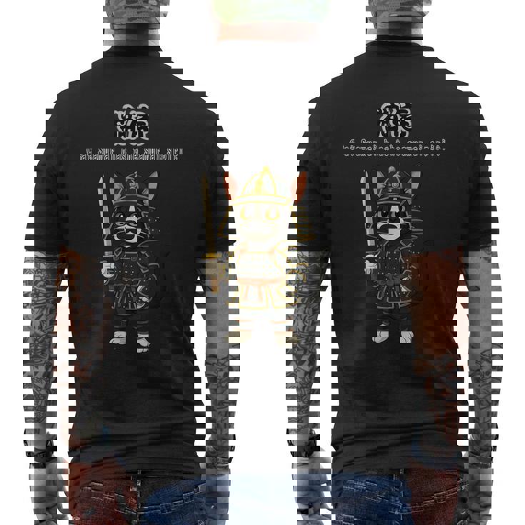 Samurai Cat Project Cat-Samurai Marimaru メンズTシャツ バックプリント
