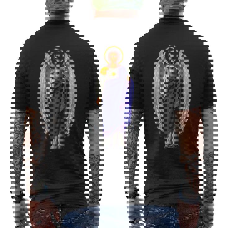 San Gabriel Arcangel In Mangas Camiseta Hombre Estampado Espalda