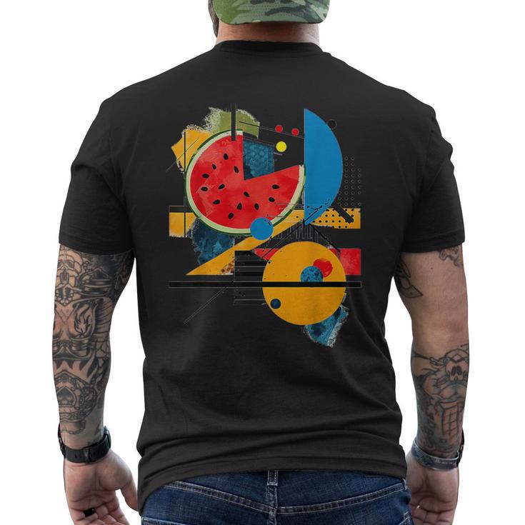 Sandía Geométrica Arte Diseño Gráfico Arte Arte Camiseta Hombre Estampado Espalda