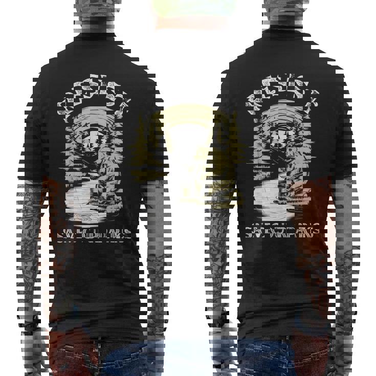 Save Our Parks ビンテージ スモーキー ザ レジスト ベア国立公園 メンズTシャツ バックプリント