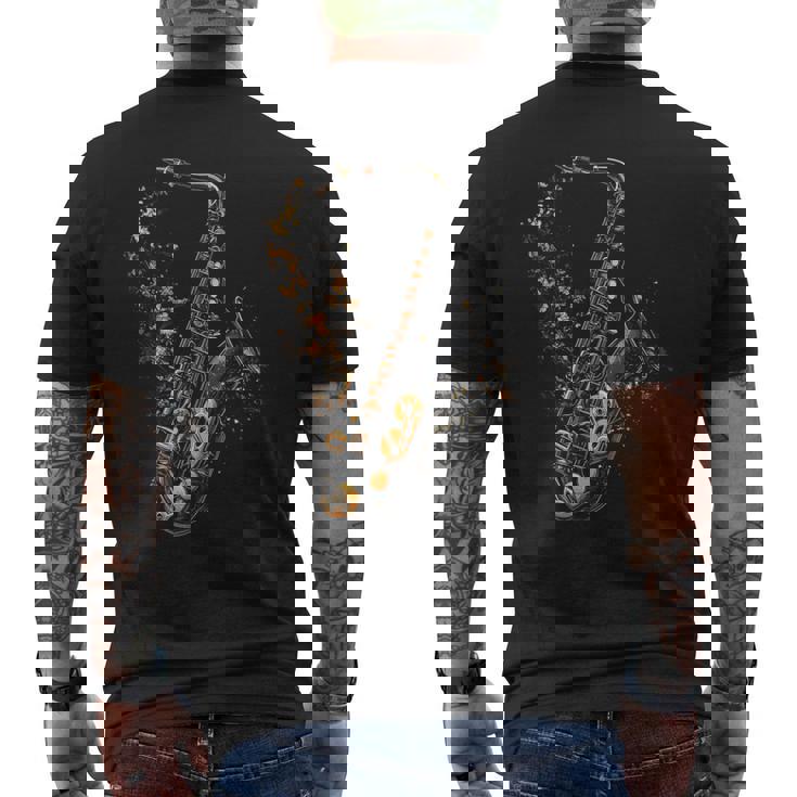 Saxofón Música Abstracto Gráfico Instrumento Motivoaxofón Camiseta Hombre Estampado Espalda