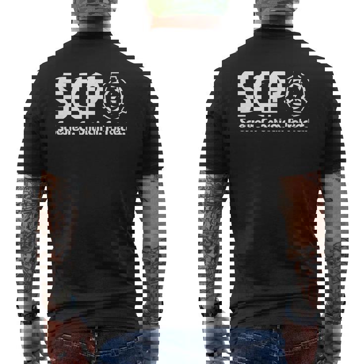 ScpecureContainProtect -Cp ファンデーション 2 メンズTシャツ バックプリント