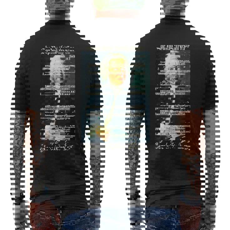 Sheep Mayafely Graze JS Bach Portrait &Ignature Music メンズTシャツ バックプリント