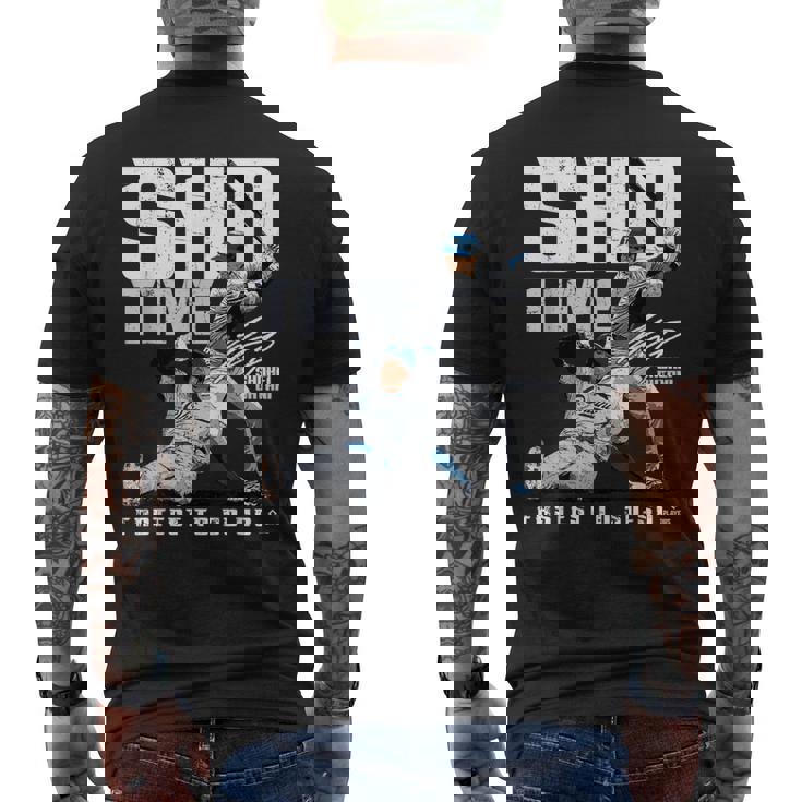 Sho-Time Fastest To 50-50Hohei Ohtani Los Angeles Mlbpa メンズTシャツ バックプリント