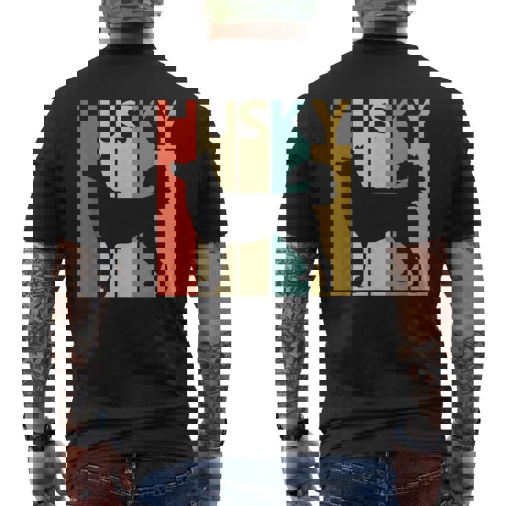 Siberian Husky シベリアン・ハスキー メンズTシャツ バックプリント