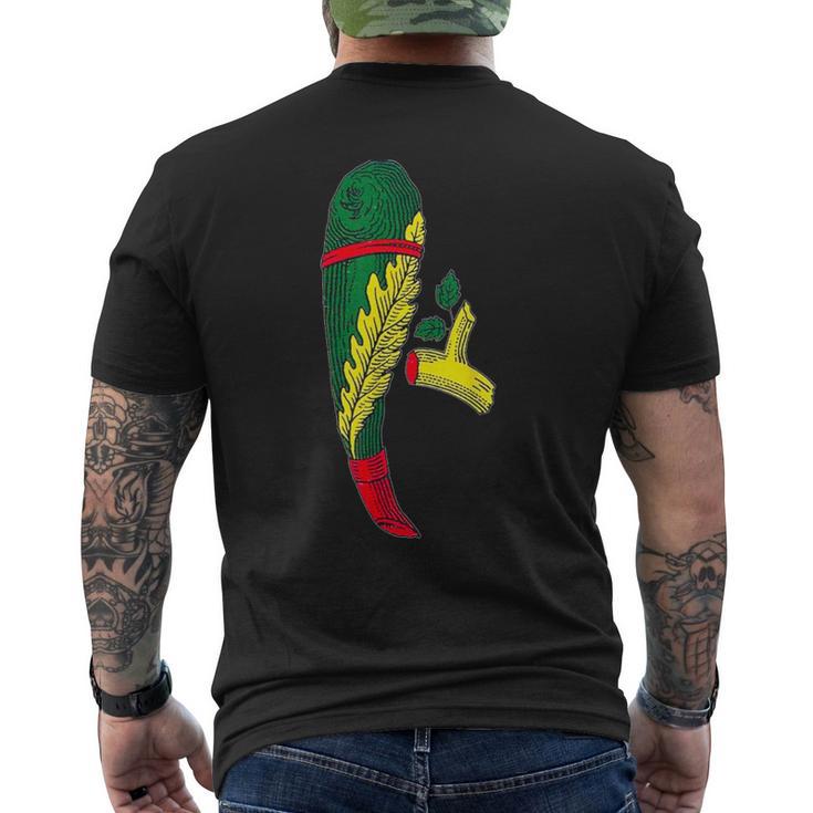 Siciliane Asso Di Bastoni Jeu De Cartes ItaliencorpaBriscola T-shirt imprimé au dos
