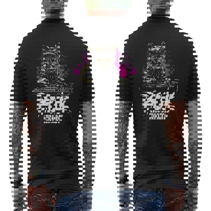 Sigma Phonk Edm Cat Dj Phonk Right Meow メンズTシャツ バックプリント