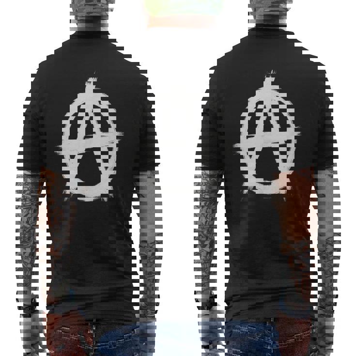 Signos De Anarquía Libertad Punks Punk Rock Anarquía Camiseta Hombre Estampado Espalda