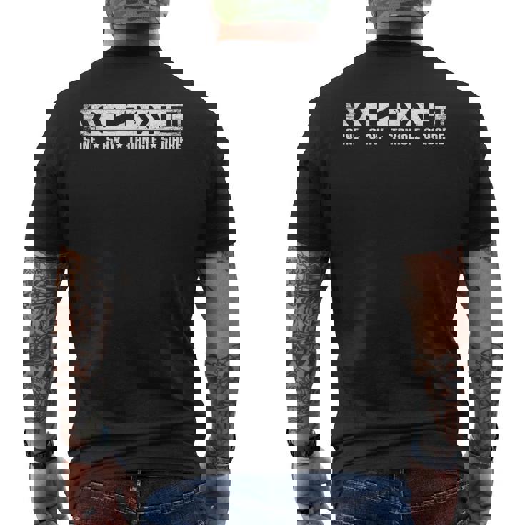 Sineaw Trianglequare Músico Dj Intetizador Camiseta Hombre Estampado Espalda