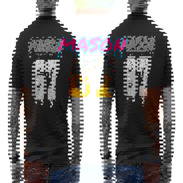 Six Seven Ice Cream Drip Sport 67 Fun Mason Meme Men's T-shirt Back Print