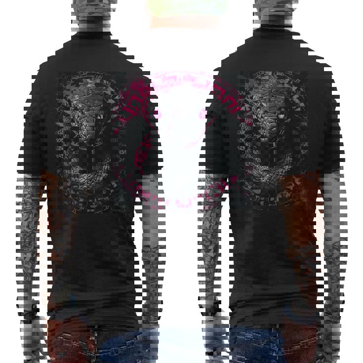 Snakes 爬虫類 動物 生き物 蛇 メンズTシャツ バックプリント