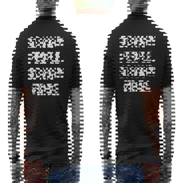 So Many Peopleo Many Minds 十人十色 英語 文字入り 格言 黒 他カラー メンズ メンズTシャツ バックプリント