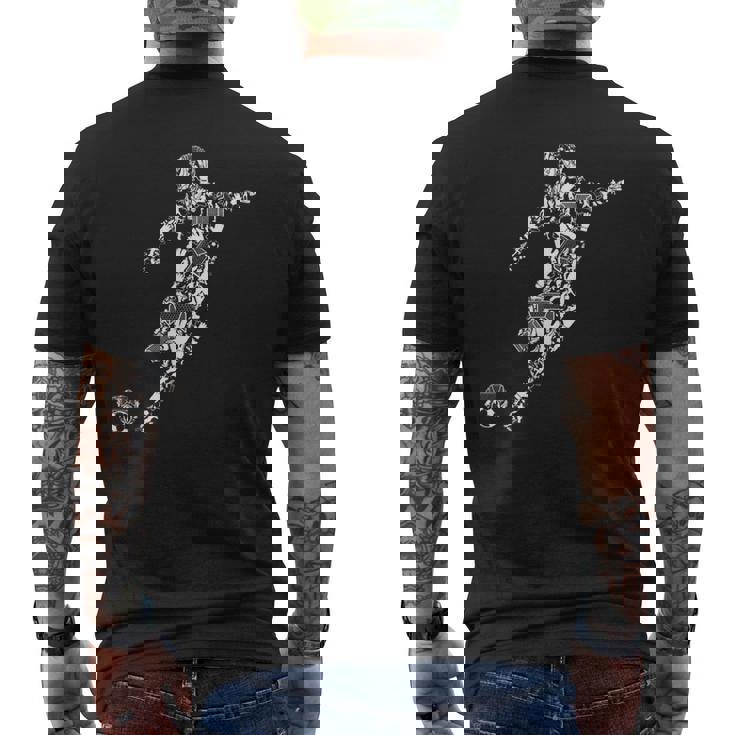 Soccer サッカー選手とのサッカー メンズTシャツ バックプリント