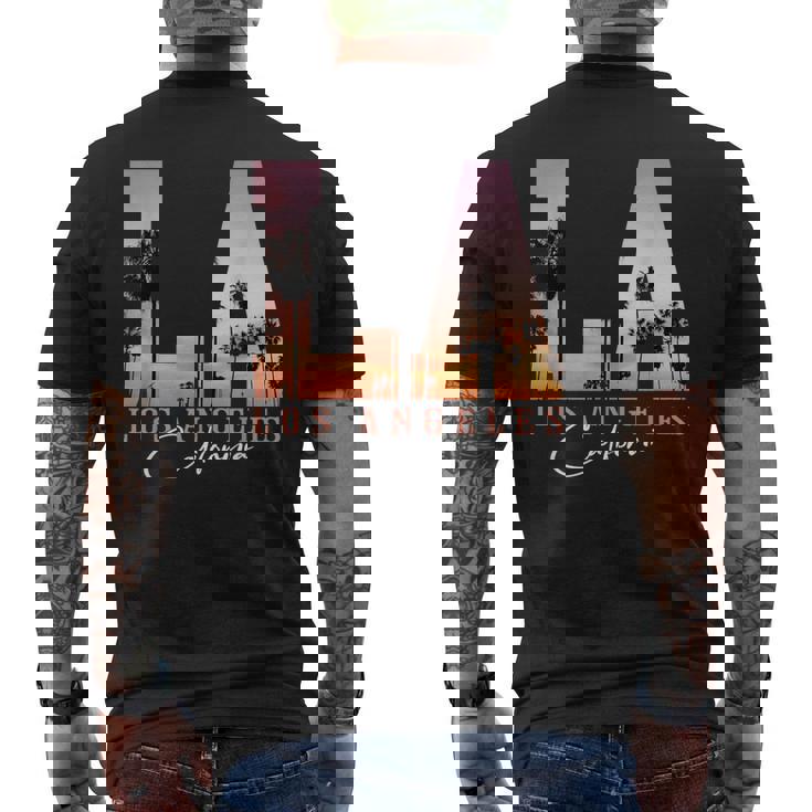 Souvenir Du Coucher Deoleil La Los Angeles Californie T-shirt imprimé au dos