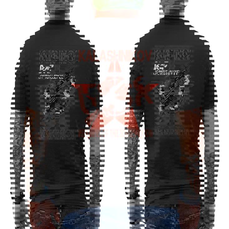 Soviet Kalashnikov Ak-47 ヴィンテージ ソ連ロシアライフル銃 Cccp メンズTシャツ バックプリント