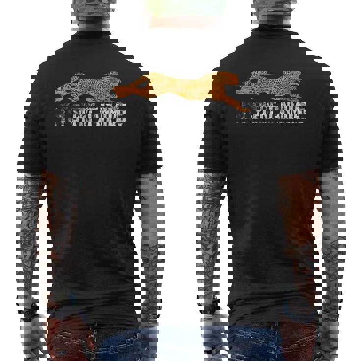 Spirit Animal チーターtシャツ ファストアフリカンキャットシルエット メンズTシャツ バックプリント