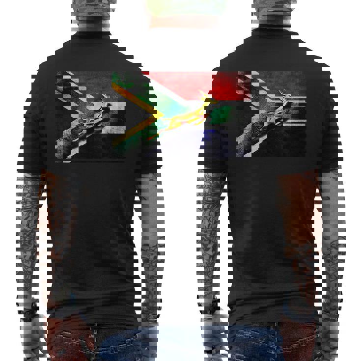 Springbok Bokke 南アフリカ国旗 ヴィンテージ ラグビー メンズTシャツ バックプリント