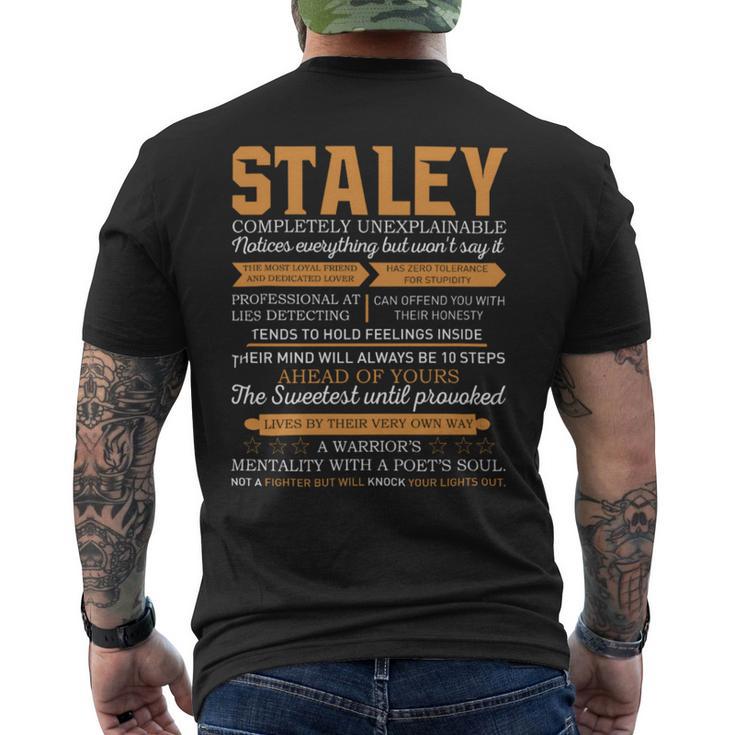 Staley Completely Unexplainable Notices Everything But Won’T Say It Name Men's T-shirt Back Print