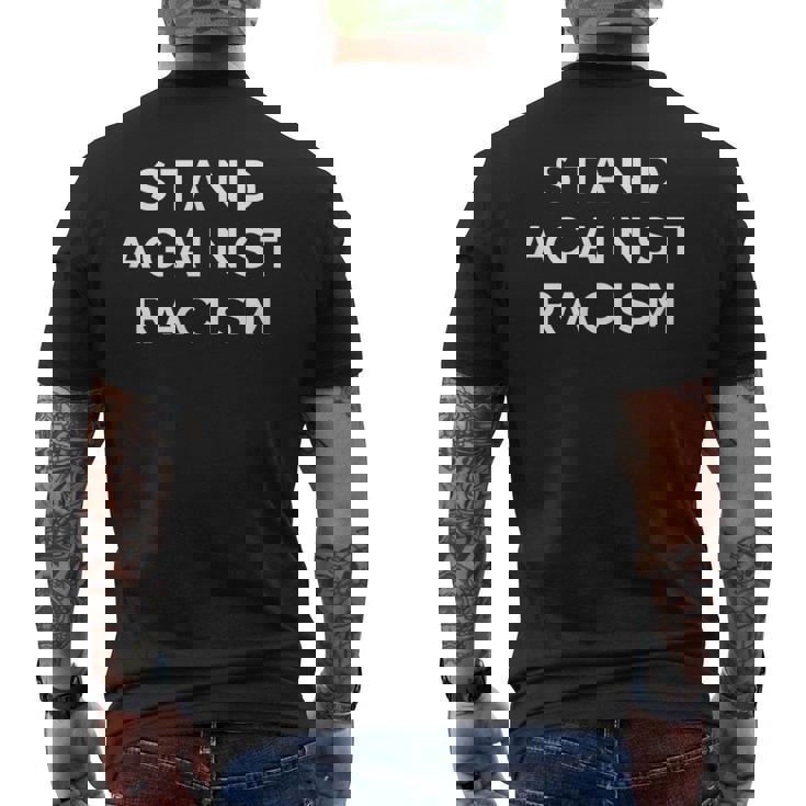 Stand Against Racism 反人種差別主義 メンズTシャツ バックプリント