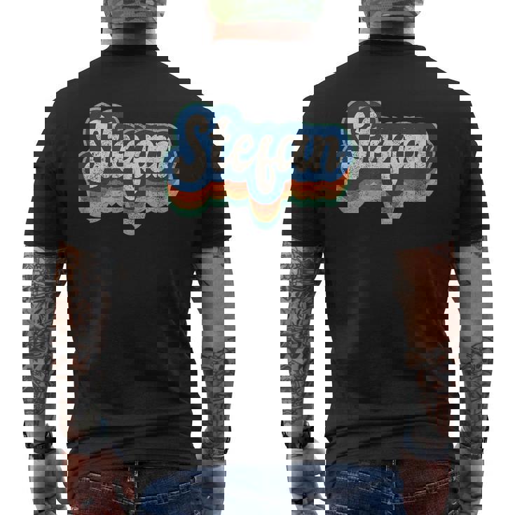 Stefan ファーストネーム 男の子 ヴィンテージスタイル 70年代 80年代 パーソナライズ メンズTシャツ バックプリント