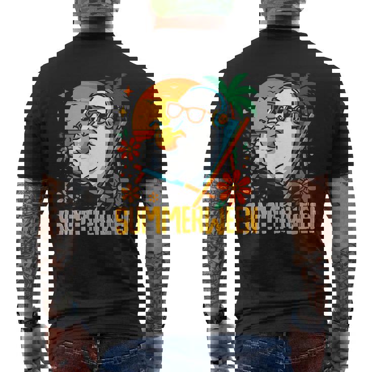 Summerween Ghost Halloween Summer Beach Vibes Men's T-shirt Back Print