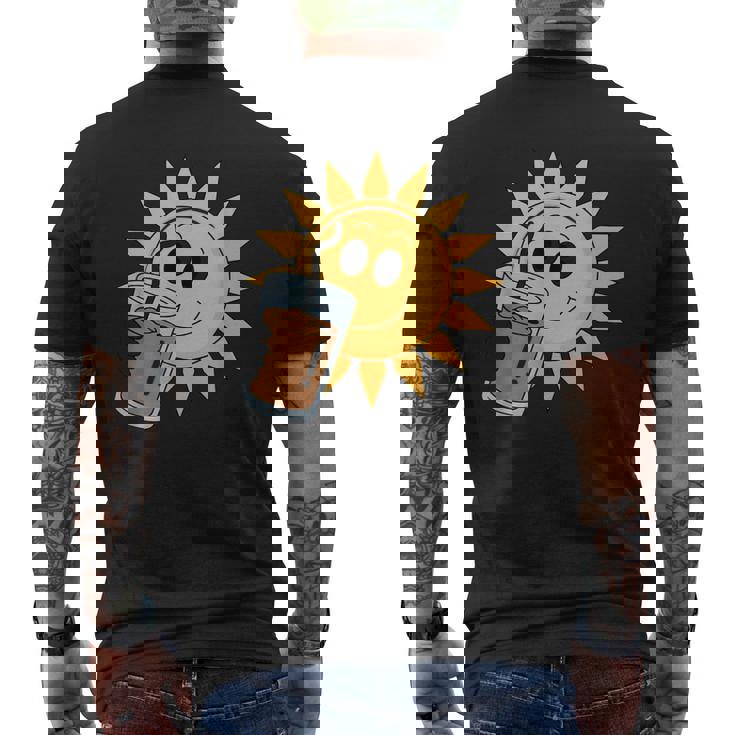 Sunshine Drink アイスコーヒー 楽しい メンズTシャツ バックプリント