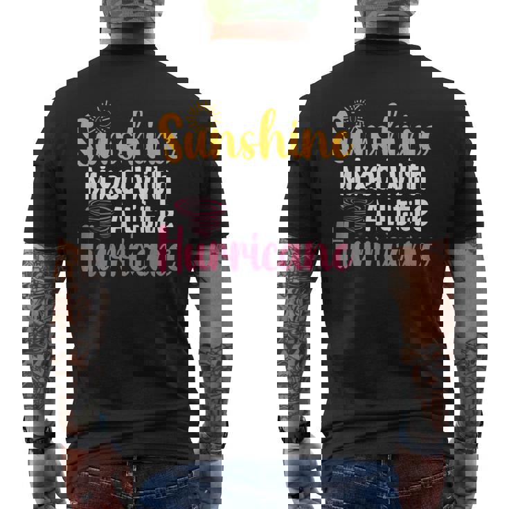 Sunshine Mix With A Little Hurricane 面白い皮肉な引用 メンズTシャツ バックプリント